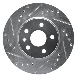 R1 Concepts® - eLINE™ Drilled and Slotted 1-Piece Front Driver Side Brake Rotor