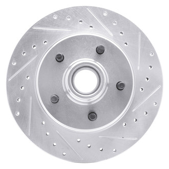R1 Concepts® - eLINE™ Drilled and Slotted 1-Piece Front Passenger Side Brake Rotor