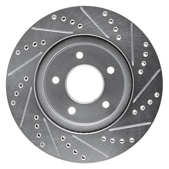 R1 Concepts® - eLINE™ Drilled and Slotted 1-Piece Front Driver Side Brake Rotor
