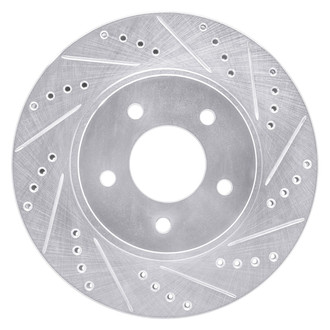 R1 Concepts® - eLINE™ Drilled and Slotted 1-Piece Front Passenger Side Brake Rotor