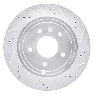 R1 Concepts® - eLINE™ Drilled and Slotted 1-Piece Rear Passenger Side Brake Rotor