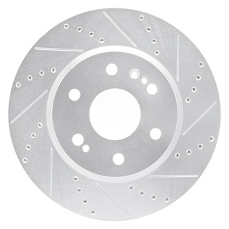 R1 Concepts® - eLINE™ Drilled and Slotted 1-Piece Front Passenger Side Brake Rotor