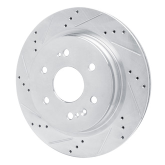 R1 Concepts® - eLINE™ Drilled and Slotted 1-Piece Rear Driver Side Brake Rotor