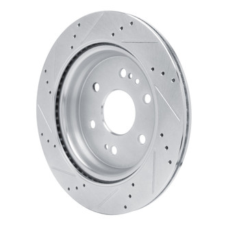 R1 Concepts® - eLINE™ Drilled and Slotted 1-Piece Rear Passenger Side Brake Rotor