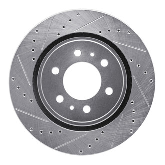 R1 Concepts® - eLINE™ Drilled and Slotted 1-Piece Front Driver Side Brake Rotor