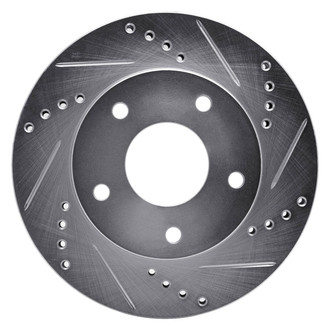 R1 Concepts® - eLINE™ Drilled and Slotted 1-Piece Front Passenger Side Brake Rotor