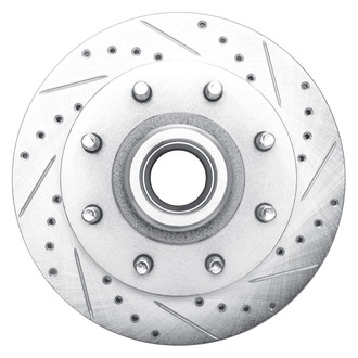R1 Concepts® - eLINE™ Drilled and Slotted 1-Piece Front Passenger Side Brake Rotor