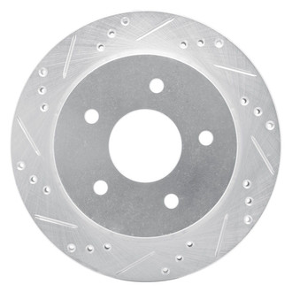 R1 Concepts® - eLINE™ Drilled and Slotted 1-Piece Rear Driver Side Brake Rotor