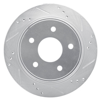 R1 Concepts® - eLINE™ Drilled and Slotted 1-Piece Rear Passenger Side Brake Rotor