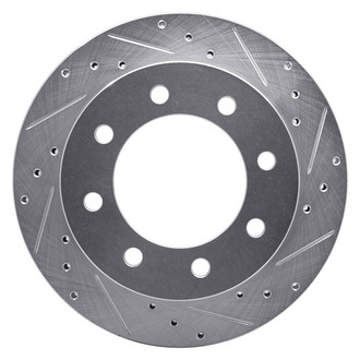 R1 Concepts® - eLINE™ Drilled and Slotted 1-Piece Rear Passenger Side Brake Rotor