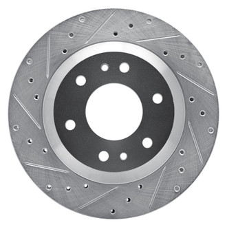 R1 Concepts® - eLINE™ Drilled and Slotted 1-Piece Front Driver Side Brake Rotor