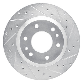 R1 Concepts® - eLINE™ Drilled and Slotted 1-Piece Front Passenger Side Brake Rotor