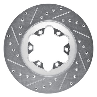 R1 Concepts® - eLINE™ Drilled and Slotted 1-Piece Front Driver Side Brake Rotor
