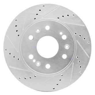 R1 Concepts® - eLINE™ Drilled and Slotted 1-Piece Front Driver Side Brake Rotor