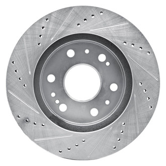 R1 Concepts® - eLINE™ Drilled and Slotted 1-Piece Front Passenger Side Brake Rotor