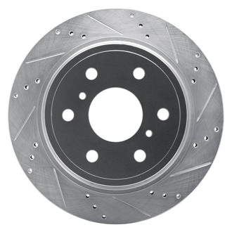 R1 Concepts® - eLINE™ Drilled and Slotted 1-Piece Rear Passenger Side Brake Rotor