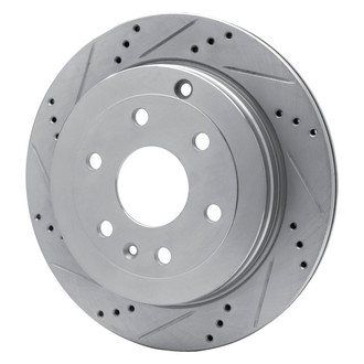 R1 Concepts® - eLINE™ Drilled and Slotted 1-Piece Rear Driver Side Brake Rotor