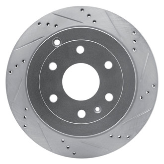 R1 Concepts® - eLINE™ Drilled and Slotted 1-Piece Rear Passenger Side Brake Rotor