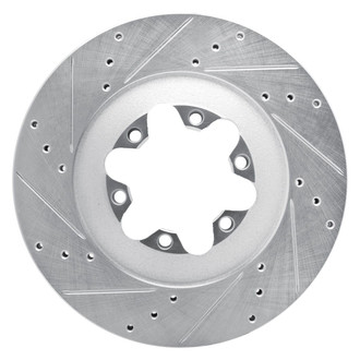 R1 Concepts® - eLINE™ Drilled and Slotted 1-Piece Front Driver Side Brake Rotor