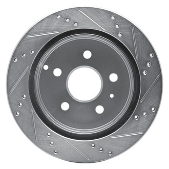 R1 Concepts® - eLINE™ Drilled and Slotted 1-Piece Rear Driver Side Brake Rotor