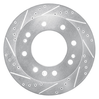 R1 Concepts® - eLINE™ Drilled and Slotted 1-Piece Front Driver Side Brake Rotor