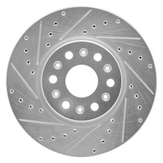 R1 Concepts® - eLINE™ Drilled and Slotted 1-Piece Front Driver Side Brake Rotor