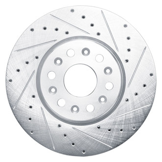 R1 Concepts® - eLINE™ Drilled and Slotted 1-Piece Front Passenger Side Brake Rotor