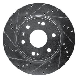 R1 Concepts® - eLINE™ Drilled and Slotted 1-Piece Front Driver Side Brake Rotor