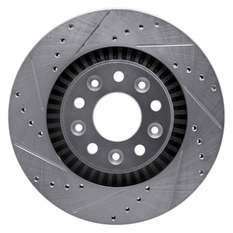 R1 Concepts® - eLINE™ Drilled and Slotted 1-Piece Front Driver Side Brake Rotor