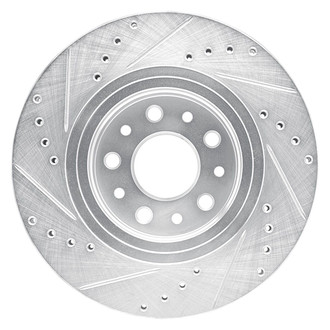 R1 Concepts® - eLINE™ Drilled and Slotted 1-Piece Front Passenger Side Brake Rotor