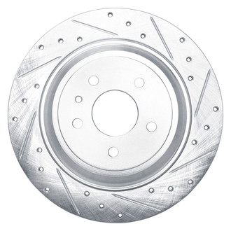 R1 Concepts® - eLINE™ Drilled and Slotted 1-Piece Rear Passenger Side Brake Rotor