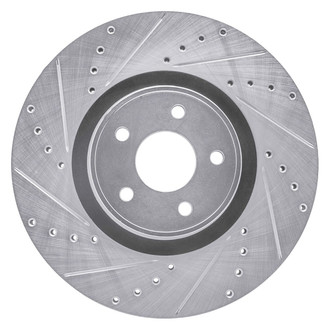 R1 Concepts® - eLINE™ Drilled and Slotted 1-Piece Front Driver Side Brake Rotor