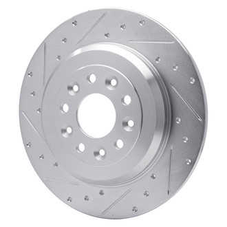 R1 Concepts® - eLINE™ Drilled and Slotted 1-Piece Rear Driver Side Brake Rotor