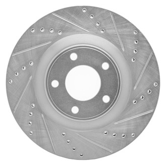 R1 Concepts® - eLINE™ Drilled and Slotted 1-Piece Front Passenger Side Brake Rotor