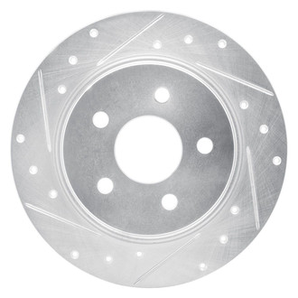R1 Concepts® - eLINE™ Drilled and Slotted 1-Piece Rear Passenger Side Brake Rotor