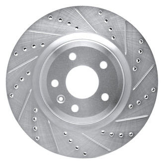 R1 Concepts® - eLINE™ Drilled and Slotted 1-Piece Front Passenger Side Brake Rotor