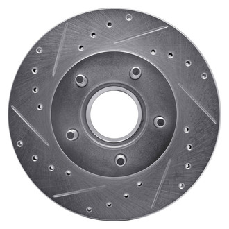 R1 Concepts® - eLINE™ Drilled and Slotted 1-Piece Front Driver Side Brake Rotor