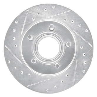 R1 Concepts® - eLINE™ Drilled and Slotted 1-Piece Front Driver Side Brake Rotor
