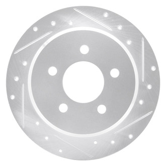 R1 Concepts® - eLINE™ Drilled and Slotted 1-Piece Rear Passenger Side Brake Rotor
