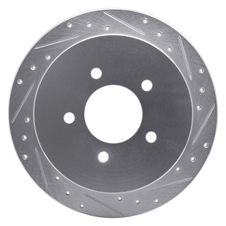 R1 Concepts® - eLINE™ Drilled and Slotted 1-Piece Rear Passenger Side Brake Rotor
