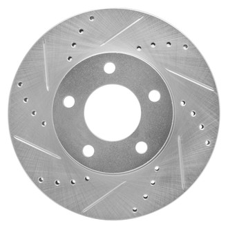 R1 Concepts® - eLINE™ Drilled and Slotted 1-Piece Front Driver Side Brake Rotor