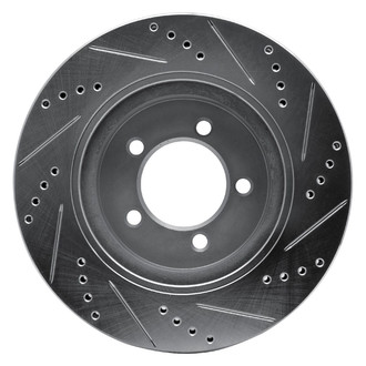 R1 Concepts® - eLINE™ Drilled and Slotted 1-Piece Front Driver Side Brake Rotor