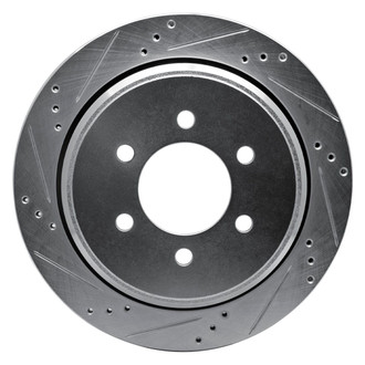 R1 Concepts® - eLINE™ Drilled and Slotted 1-Piece Rear Driver Side Brake Rotor