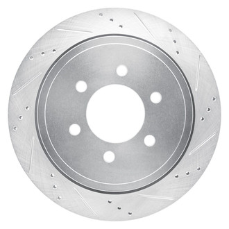 R1 Concepts® - eLINE™ Drilled and Slotted 1-Piece Rear Passenger Side Brake Rotor