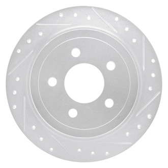 R1 Concepts® - eLINE™ Drilled and Slotted 1-Piece Rear Passenger Side Brake Rotor