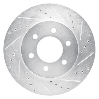 R1 Concepts® - eLINE™ Drilled and Slotted 1-Piece Front Passenger Side Brake Rotor