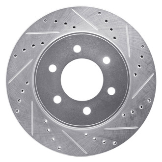 R1 Concepts® - eLINE™ Drilled and Slotted 1-Piece Front Passenger Side Brake Rotor