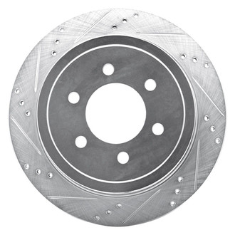 R1 Concepts® - eLINE™ Drilled and Slotted 1-Piece Rear Driver Side Brake Rotor