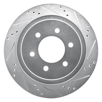 R1 Concepts® - eLINE™ Drilled and Slotted 1-Piece Rear Passenger Side Brake Rotor