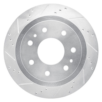 R1 Concepts® - eLINE™ Drilled and Slotted 1-Piece Rear Driver Side Brake Rotor
